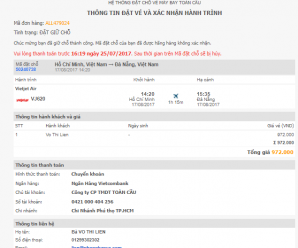 Vé máy bay Vietjet Air đi Đà Nẵng