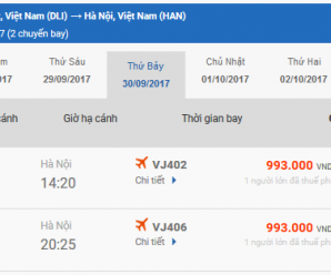 Vé máy bay Lâm Đồng Thanh Hóa của Vietjet Air