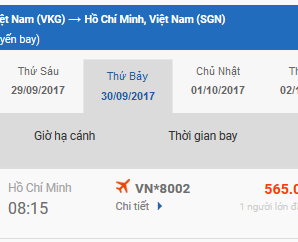 Vé máy bay Rạch Giá Đà Lạt của Vietjet Air